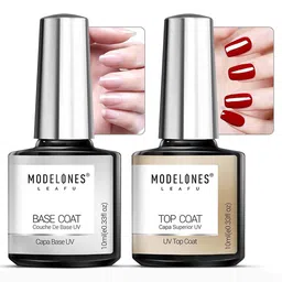 Modelones Set of 2 Top & Base Coat Gel Nail Polish-image-62