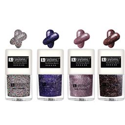krayons Set Of 4 The Natural Beauty Quick Drying Glitter Nail Enamel - 5ml Each-17