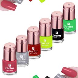 FORFOR Set Of 6 Perfect Stay Glossy Nail Polish 6ml Each - 105+102+107+116+117+118-83