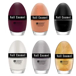 krayons Professional Set Of 6 High Shine Quick Dry Glossy Nail Paints - 5ml Each-image-63