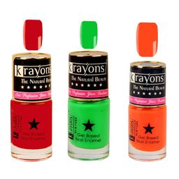 krayons Set Of 3 Gel Based Long Lasting Glossy Nail Polish - 6ml Each-54