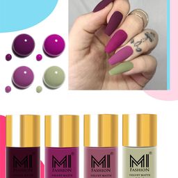 MI FASHION Set Of 4 Velvet Matte High-Pigmented Nail Polish - 9.9ml Each-31