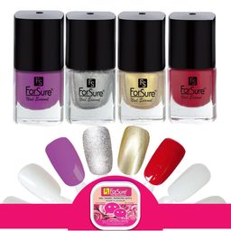 ForSure Trendy Quick Dry Set of 4 Nail Paints - 5ml Each - 104 - 105 - 106 - 109-24