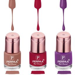 PERPAA Set Of 3 Quick-Drying Long-Lasting Gel Based Nail Polishes - 6 ml Each-27