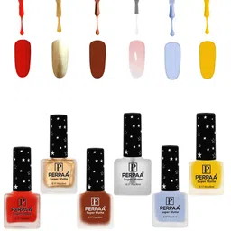 PERPAA Set Of 6 Super Matte Gel Based Nail Polish - 6 ml Each-13