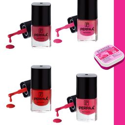 PERPAA Set of 4 Trendy Quick-Drying & Long Lasting Gel Nail Enamel - 5 ml each-72