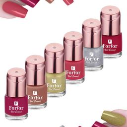 FORFOR Set of 6 Perfect Stay Rose Gold Glossy Long-Lasting Nail Polishes - 6ml each-13