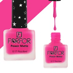 FORFOR Set Of 6 Power Matte HD Colors Professional Nail Polishes-6 ml Each-44