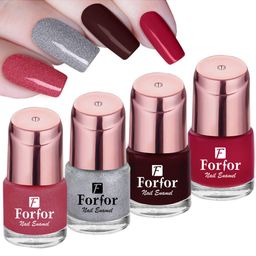 FORFOR Set Of 4 Perfect Stay Rose Gold Glossy Nail Polish 6ml Each-17