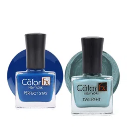 Color Fx Set Of 2 Perfect Stay Twilight Nail Enamel - 9ml Each-Blue 130-Blue 161-image-4