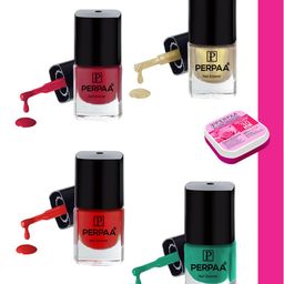 PERPAA Set Of 4 Trendy High-Shine Long-Lasting Non-Toxic Nail Polishes - 5ml Each-image-46
