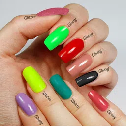 PERPAA Set of 12 Trendy Quick-Drying & Long Lasting Gel Nail Enamel 5 ml each - Combo 07 image 3
