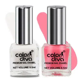 Adbeni Set of 2 Color Diva Long Lasting Premium Nail Enamel 9.5 ml each - Define Feeling image 4