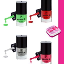 PERPAA Set of 4 Trendy Quick-Drying & Long Lasting Gel Nail Enamel - 5 ml each-78