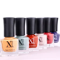 Color Fx Set Of 2 Xprss Vegan Nail Enamels 10 ml Each - Orange 306, Yellow Orange 307-0