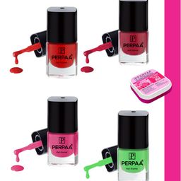 PERPAA Set Of 4 Trendy High-Shine Long-Lasting Non-Toxic Nail Polishes - 5ml Each-image-47