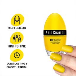 krayons Set of 3 High Shine Glossy Nail Enamel 5ml Each - Shade 23, 41, 42 image 3