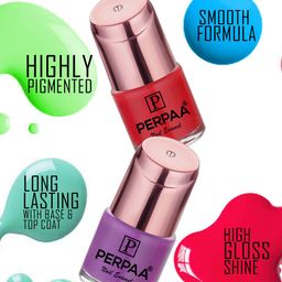 PERPAA Set of 3 Quick-Drying Long-Lasting Gel Based Gloss Nail Polish - 6 ml each image 5
