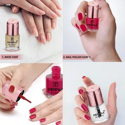 PERPAA Set of 3 Quick-Drying Long-Lasting Gel Based Gloss Nail Polish - 6 ml each image 4