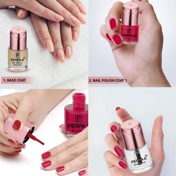 PERPAA Set of 3 Quick-Drying Long-Lasting Gel Based Gloss Nail Polish - 6 ml each image 4