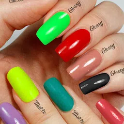 PERPAA Set of 12 Trendy Quick-Drying & Long Lasting Gel Nail Enamel 5 ml each - Combo 08 image 4