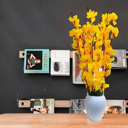 ARTSY Yellow Cherry Blossom Flowers With Pot-18
