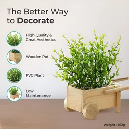 The Better Home Green 2 Pieces Artificial Plants With Pot image 5