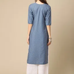 7threads KALINI PACK OF 2 PACK OF 2 Ethnic Motifs Printed Block Print Handloom Crepe Kurta image 5