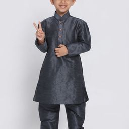 JBN Creation Boys Mandarin Collar Kurta With Pyjamas-17