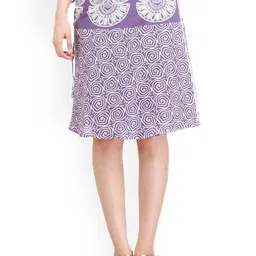 Exotic India Printed Pure Cotton Wrap Around Mini Skirt-picture-13