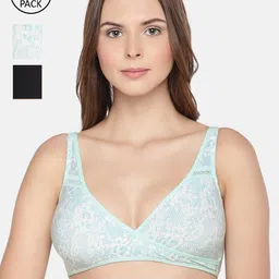 Inner Sense Blue & White Printed Set of 3 Non-Wired Non Padded Maternity Sustainable Bra-picture-9