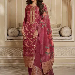 Seerat Women Regular Kurta with Trousers & With Dupatta-image-4