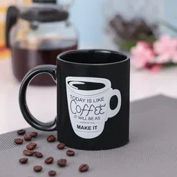 CLAY CRAFT Black & White Printed Ceramic Mug-image-97