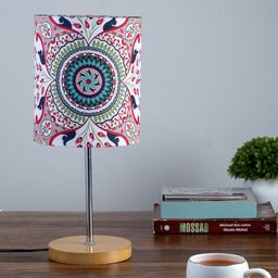 KOLOROBIA White & Red Turkish Fervor Table Lamp with Shade-58
