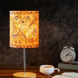 KOLOROBIA Multicoloured Kalamkari Finesse Printed Buffet Lamp with Shade image 2