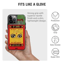 DailyObjects Red & Yellow Printed Do Aakhein Matchbox iPhone 13 Pro Max Phone Case image 2