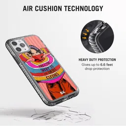 DailyObjects Black & Red Printed  Colourblock Jumper Stride iPhone 11 Pro Phone Case image 3