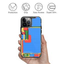 DailyObjects Geometric Printed Impact Resistant Stride 2.0 iPhone 14 Pro  Back Case image 2