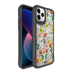 DailyObjects Black & White Auburn Tulips Black Hybrid  iPhone 11 Pro Back Case-42