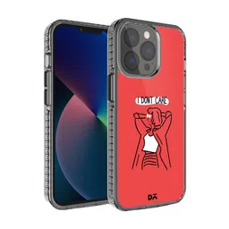 DailyObjects Red & White Printed I Don't Care iPhone 13 Pro Max Phone Case image 1