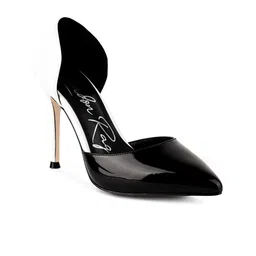 London Rag Women White & Black Stiletto Pumps-image-92