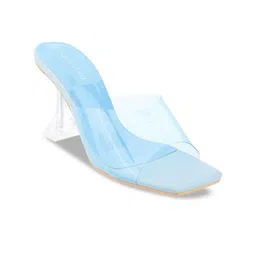 SHUZ TOUCH Blue Solid Pumps-37