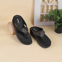 Metro Embellished Open Toe Comfort Heels-7