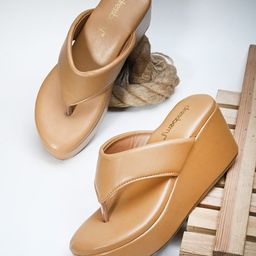 DressBerry Open Back Open Toe Wedges-image-58