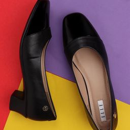 ELLE Black Solid Block Pumps-image-76