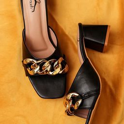 Brauch Black embellished Party Wedge Pumps-picture-33