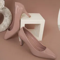 Get Glamr Pointed Toe Block Heeled Pumps-39