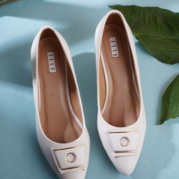 ELLE Women Solid Kitten Pumps-58