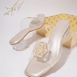 Try Me Embellished Party Block Heels-2