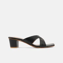 Mast & Harbour Black Open Toe Block Heels image 5